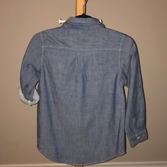 NWT boys denim look button down shirt medium (7-8) - Picture 3 of 3